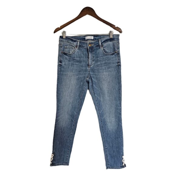 LOFT Denim - Loft mid rise ankle skinny blue jeans size 28 NWT